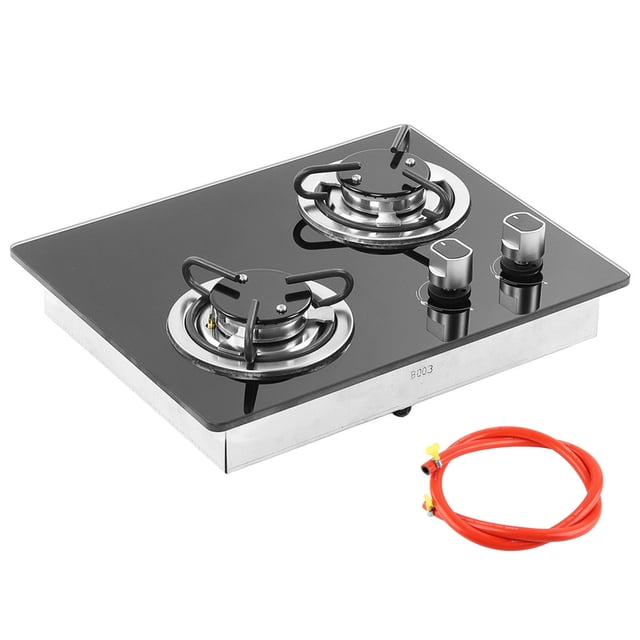 <p>Gas Cooktop, L380 W300mm Easy To Clean Tempered Glass Panel Gas Stovetop 1.8Kw Power Multi Fire Portable For For Yacht For RV</p>