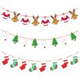 thumbnail image 2 of Injueey Banner navideño sostenible y duradero para decoración del hogar y guirnalda reutilizable Happy Kits de decoración para fiestas bandera del árbol de navidad, 2 of 2