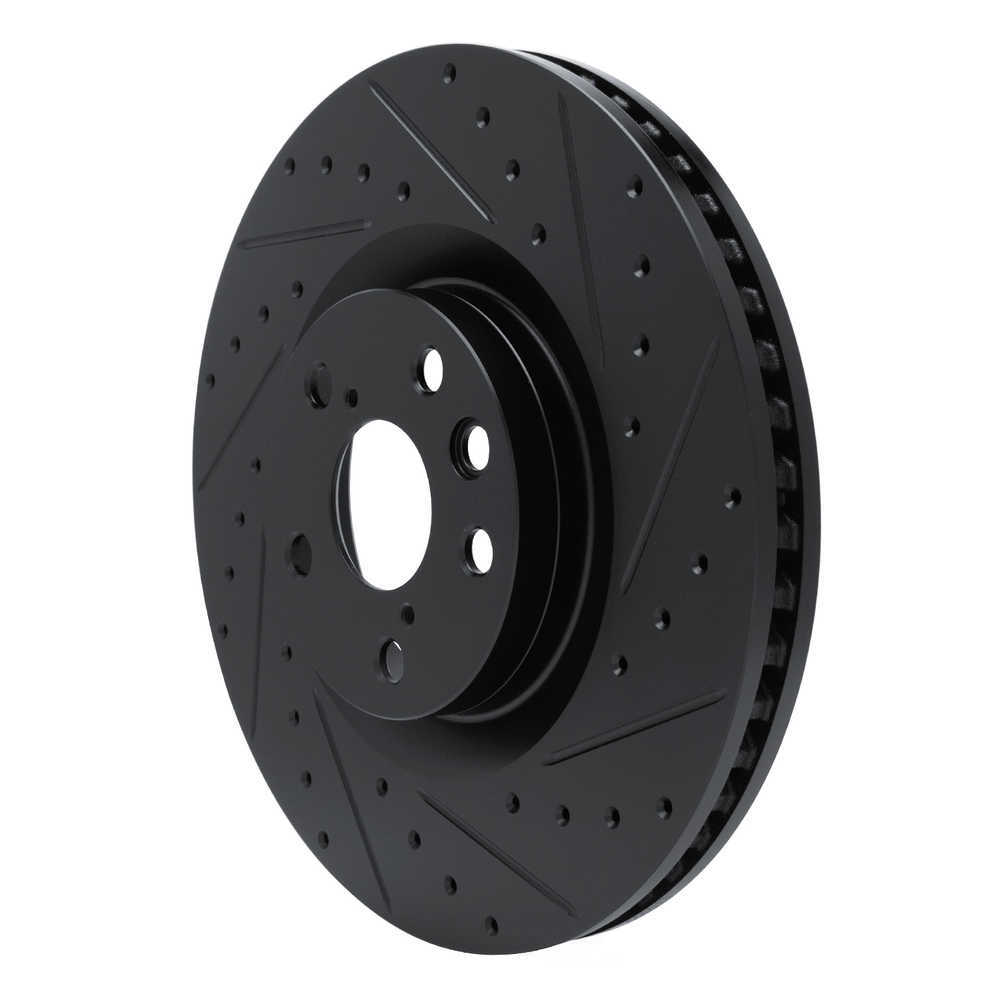 Dynamic Friction Company 633-75055D DFC Brake Rotor - Drilled And Slotted - Black