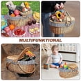 thumbnail image 5 of Wicker Picnic Basket with Lid,Wicker Basket with Handle and Liner, Handmade Shopping Basket,Braided, 5 of 5