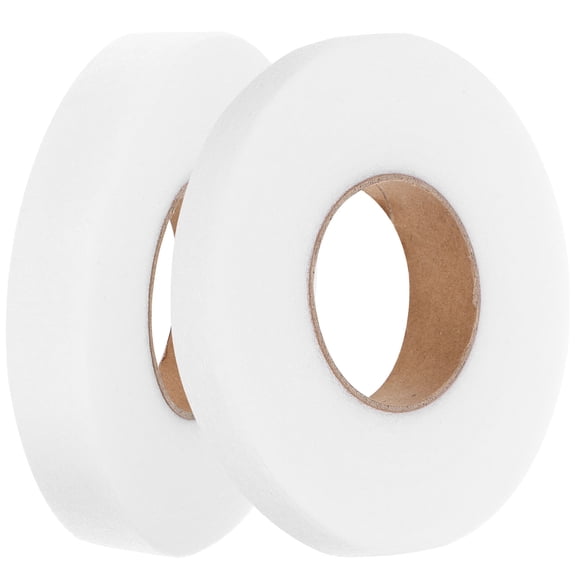 HEATSHAKING 2 Rolls Two Sided Tape for Clothes Hemming Tapes White Cotton Iron-on No Sew Fabric Bonding