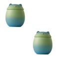 thumbnail image 4 of kurtrusly Large Capacity Ceramic Canisters Cute For Wide Application Ceramics Cat Form Ceramic Tea Jars Cat Shape Storage Jars blue-green 150ml 2Set, 4 of 6