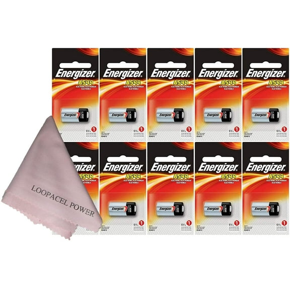 Energizer A544 6-Volt Photo Battery 10 Pack with Cloth
