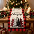 thumbnail image 4 of Hvmvliv 12x71 Inch Christmas Linen Table Runner with Holiday Patterns for Dining Table Home Party Table Runners Decoration Multicolor, 4 of 6