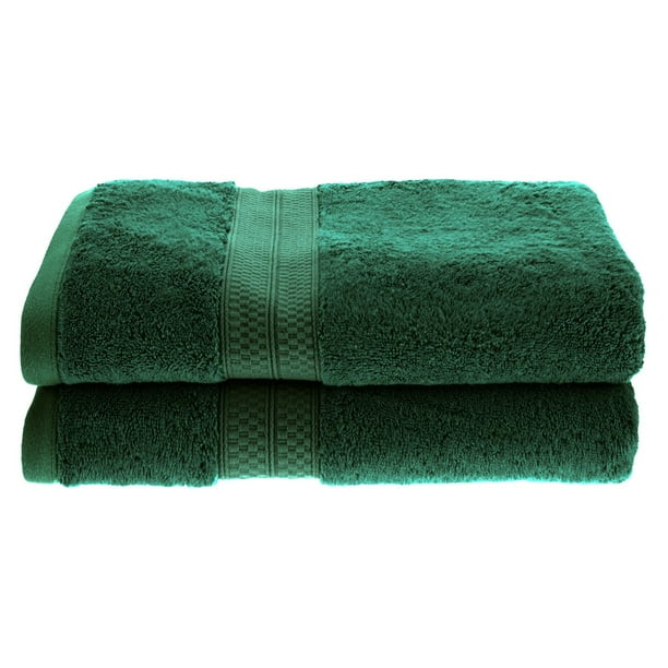 Rayon from Bamboo 650 GSM 2-Piece Bath Towel Set Hunter Green - Walmart