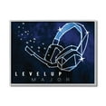 thumbnail image 4 of Stupell Industries Level Up Major Gaming Quote Space Stars Headset Graphic Art Gray Framed Art Print Wall Art, 16x20, by Daphne Polselli, 4 of 4
