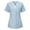 Blue, variant on FAFWYP Plus Size Scrubs for Women,Womens Solid Scrubs Tops Nurse Summer Short Sleeve V Neck Workwear Working Uniform Blouse Medical Scrubs With Pockets