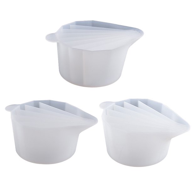 Vasos Divididos de Silicona YONGSHENG 3 Vasos para Mezclar Resina Espesa Reutilizable