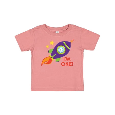 

Inktastic 1st Birthday Rocketship One Year Old Gift Baby Boy or Baby Girl T-Shirt