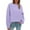 621#Purple, variant on Womens Casual Outdoor Tops Crewneck Long Sleeve Sweatshirt Loose Fit Solid Color Pullover Tops for Travel
