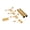 Brass, variant on Outwater 2" Diameter x 5' Solid Brass Bar Foot Rail Kit - Complete Undercounter Mount Hardware and Tubing, Dome End Cap, Brass Finish