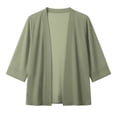 thumbnail image 4 of cocolona Womens Summer 3/4 Sleeve Cardigan Lightweight Solid Color Casual Cover Up Loose Flowy Outerwear, 4 of 6