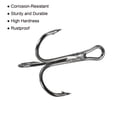 thumbnail image 5 of 4# 0.91" Treble Fish Hooks Carbon Steel Bend Hook with Barbs, Black 50 Pack, 5 of 5