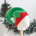 thumbnail image 2 of Gorro de elfo navideño Gorro estilo elfo navideño Gorro rojo y verde Tocado de franela con forma de campana para fiesta navideña, 2 of 6