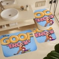 thumbnail image 4 of La tropa Goofy-theme 4-Piece Shower Curtain Set with Rugs, Waterproof Bathroom Decor Set Includes Bath Mat, U-Shaped Rug, Toilet Lid Cover and Curtain with Hooks, 4 of 4