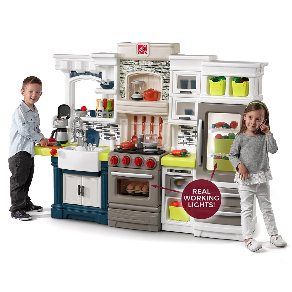 Details about   Kidkraft Gourmet Chef Play Kitchen with EZ Kraft Assembly™Kids Wooden Play 