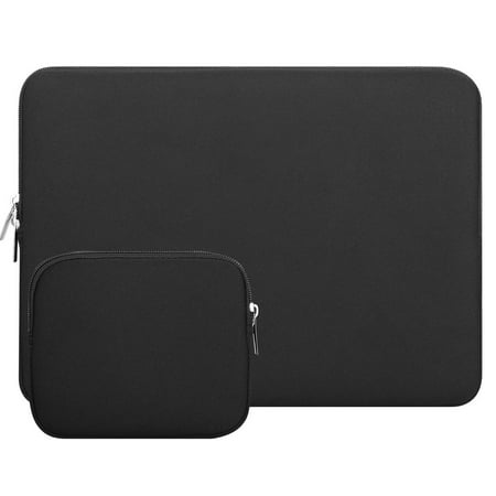 TSV Laptop Leather Sleeve Case Protective Bag with Small Pocket Compatible MacBook Pro 13-15 Inch, A1707/A1990/A1398/A1286, Chromebook, Acer, Dell, Lenovo Thinkpad HP