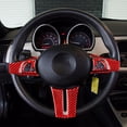 thumbnail image 4 of Real Bright Soft Car Interior Carbon Fiber Sticker Decoration5Pcs Red Carbon Fiber Steering Wheel Kit Cover For BMW Z4 E85 2003-2008Auto Car Protection Interior Accessories, 4 of 8