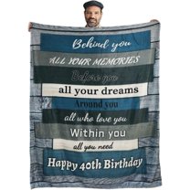 40th Birthday Gifts Men Blanket, 1982 40 Year Old Birthday Gifts for Men Women Husband Him, Gifts for Women Turning 40, 40th Birthday Gift Ideas, Happy 40th Birthday Gifts Ideas, Blanket Throw 50 x 60