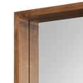 thumbnail image 3 of Kate and Laurel Hutton Rustic Wood Square Mirror, 30" x 30", Natural, Modern Farmhouse Wall Display, 3 of 8