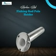 thumbnail image 3 of MARINE CITY Rod Holder with Drain Flush Mount Fishing Rod Pole Holders, Heavy-Duty 316 Stainless Steel, 15 Angle, Corrosion-Resistant for Marines, Boats & Ships Pack of 1, 3 of 8