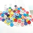 thumbnail image 2 of 100Pcs Resin Buttons Candy Color 4 Holes Children Handmade Decoration for DIY Sewing Craft, 2 of 7