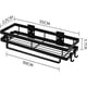 thumbnail image 2 of Estante para especias de pared sin taladrar, estante colgante para especias con soporte para rollo de cocina y 4 ganchos extraíbles, 35 cm, negro…Lumten, 2 of 5