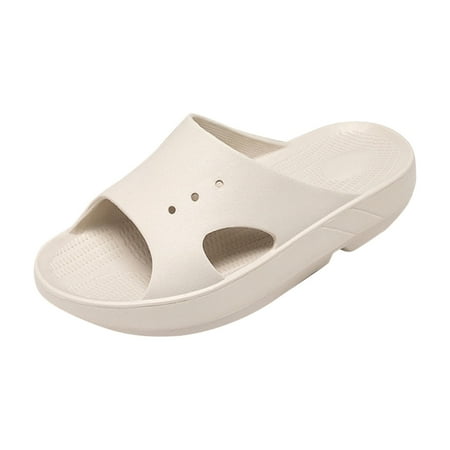 

Cglfd Summer Couple Women Men Slippers Slide Lightweight Sandals With Arch Support Bathroom Bath Shoes