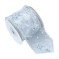 thumbnail image 2 of Christmas Ribbon Decoration Accessory Wide Uses Durable Gift Wrapping Ribbon White Pattern, 2 of 9