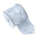 thumbnail image 2 of Cintas navideñas con borde de alambre de 9 m, bonitos accesorios decorativos, cómodos al tacto. Patrón de plata blanca, 2 of 9