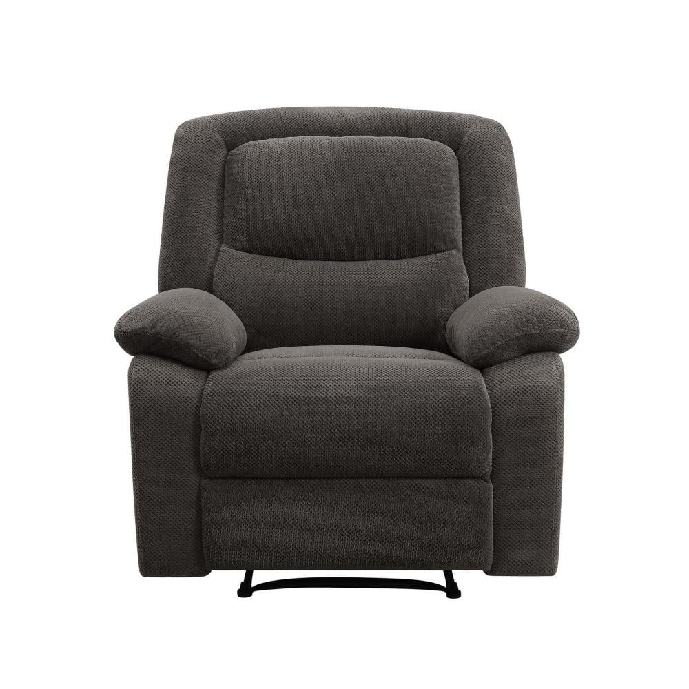 Serta Push-Button Power Recliner with Deep Body Cushions, Gray Fabric