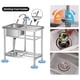 thumbnail image 5 of 30in stainless steel freestanding single bowl utility sink con cold y hot water pipes para laundry room kitchen y bathroom-estilo rural style, 5 of 7