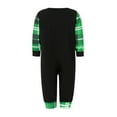 thumbnail image 4 of Elippeo Family Matching Christmas Pajamas, Deer HeadLetter Print Long-Sleeved Tops + Plaid Pattern Trousers Sleepwear Outfits, 4 of 10