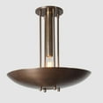 thumbnail image 2 of Mid Century Brass Ceiling Flush Mount Pendant Light Fixture Ceiling Chandelier 24"D, 2 of 9