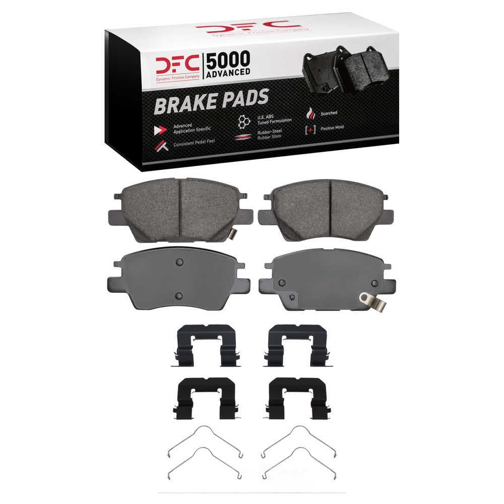 Dynamic Friction Company 1551-1844-01 DFC 5000 Advanced Brake Pads - Ceramic and Hardware Kit - OE