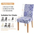thumbnail image 3 of Chair Covers for Dining Room 4 Pack, Stretch Artistic Boho Dining Chair Covers, Washable Kitchen Slipcovers, Removable Seat Protector for Home or Gathering, 3 of 4