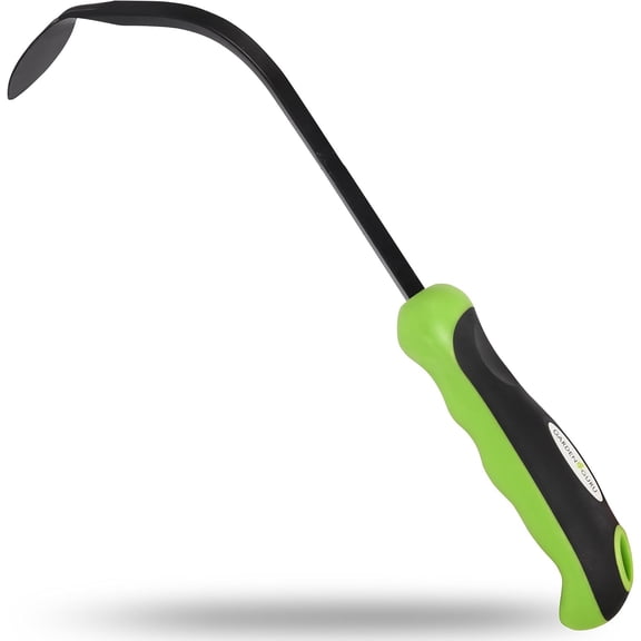 Garden Guru Hook Weeder Tool & Cultivator with Ergonomic Handle – High Carbon Steel Root Weed Puller Cultivator for Dandelion Weeding, Digging, Edging, Planting - Lightweight & Rust Resistant