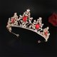 thumbnail image 4 of Tiaras de corona de princesa con gemas rojas para niñas, diadema de cristal, regalos de fiesta de boda, 4 of 5