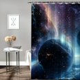 BCIIG Stars Space Bathroom Shower Curtain Set with Hooks
