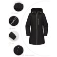 thumbnail image 3 of Scyoekwg Womens Waterproof Rain Jacket Hooded Long Windbreaker Long Sleeve Windproof Jacket Running Outdoor Raincoat Outerwear (Black,XL), 3 of 9