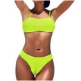 thumbnail image 2 of ylioge Swimsuits for Women Two Piece High Waisted Bikini Sets 2025 Push Up Tankini Tops Thongs Solid Color Summer Bathing Suits, 2 of 6