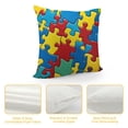 thumbnail image 4 of COMIO  Autism Awareness Pillow Covers,Autism Puzzle Throw Pillow Cases  Decorative Double-Sided Design Square Pillowcases  for Home Decor Living Room Sofa Bedroom Outdoor, 4 of 5