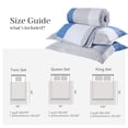 thumbnail image 5 of Kasentex Lightweight Reversible Stripe Quilt Set Bedding- Sky Blue and Ivory White, 5 of 7