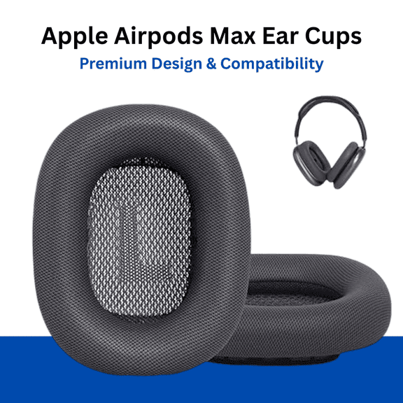 Apple AirPods Max Replacement Ear Pads Memory Foam Cushions Gray Pair