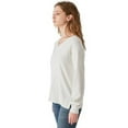 thumbnail image 2 of Lucky Brand Women's V-Neck Sweater, Long Sleeves, Side Slits, Cotton Blend, Cream/Green/Red/Black (Black,Medium), 2 of 11