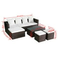 thumbnail image 4 of vidaXL 4 Piece Garden Lounge Set with Cushions Poly Rattan Brown, 4 of 5