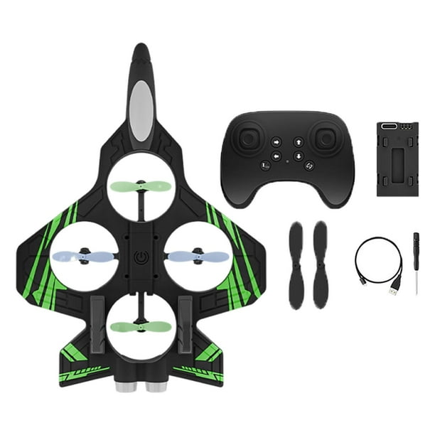 Avión RC de espuma, avión de control remoto, fácil de controlar, juguete volador para exteriores, regalo Verde