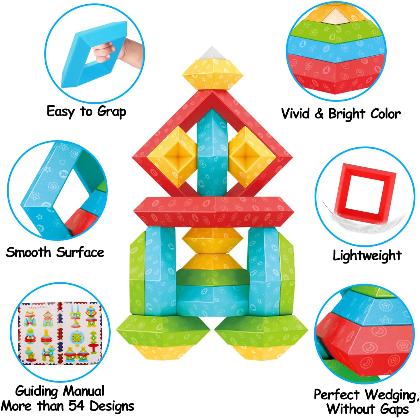 LTONLINE Montessori Stacking Blocks 30-Piece Set photo 4