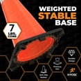 thumbnail image 6 of 28 Inch Orange Traffic Cones with 6" Collar, 12-Pack - Multipurpose PVC Plastic Safety Cone For Parking, Soccer, Caution, Kids and Construction - By Xpose Safety, 6 of 7