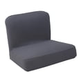 thumbnail image 4 of DOLITY Housse de Chaise de Salle à Manger Extensible Dossier Bas Court Tabouret de Bar Gris, 4 of 6